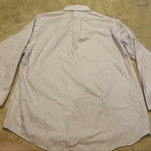 Chaps non-iron 17.5 pinstriped button up shirt - Picture 2 of 7